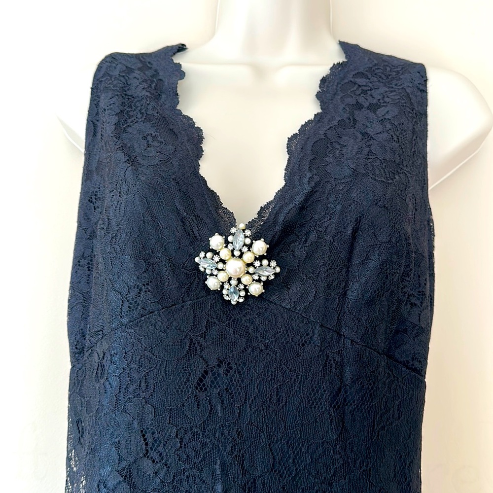 Black lace cocktail dress